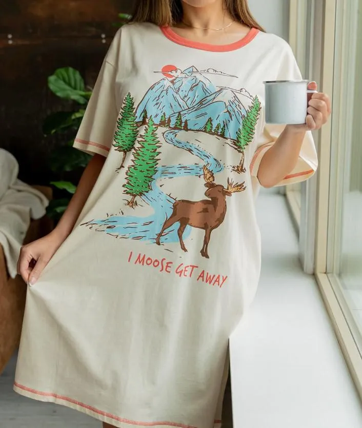 Lazy One Women's Nightshirt | I Moose Get Away