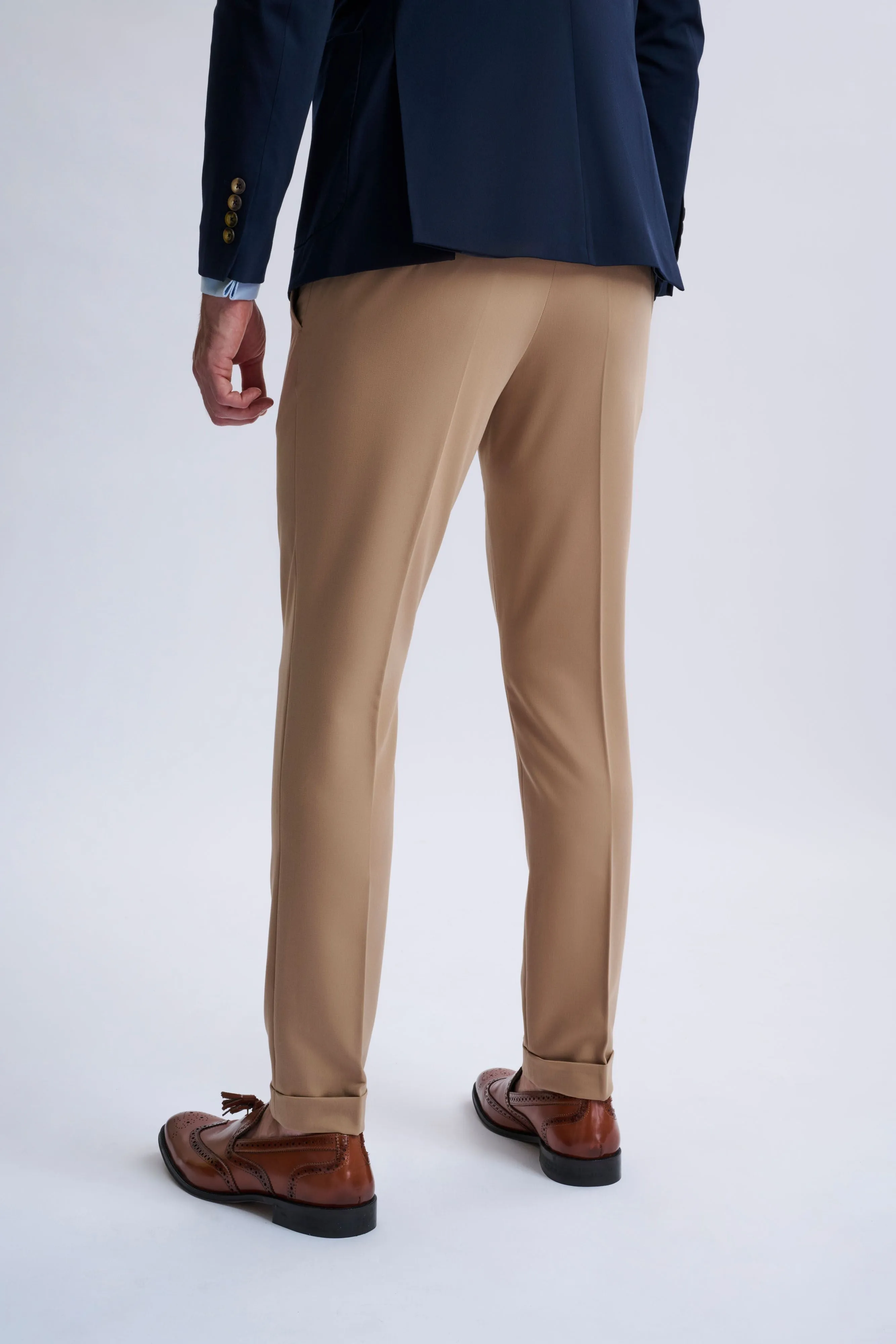 Marcello Single-Breasted Blazer with Camel Trousers