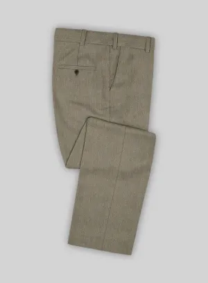 Marco Stretch Dark Beige Wool Pants