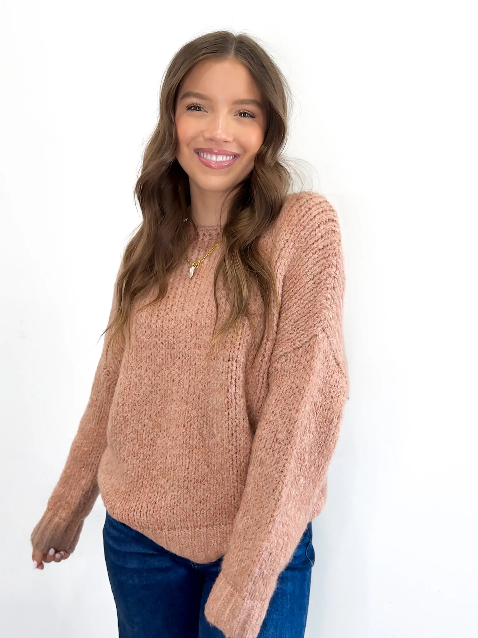 Mavis Knit Sweater - Mauve
