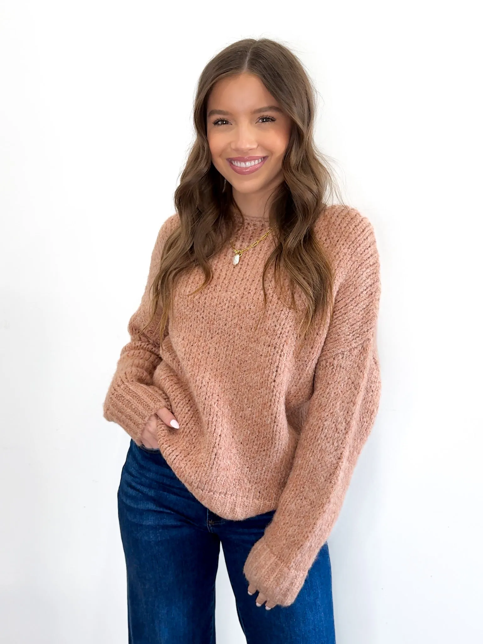 Mavis Knit Sweater - Mauve