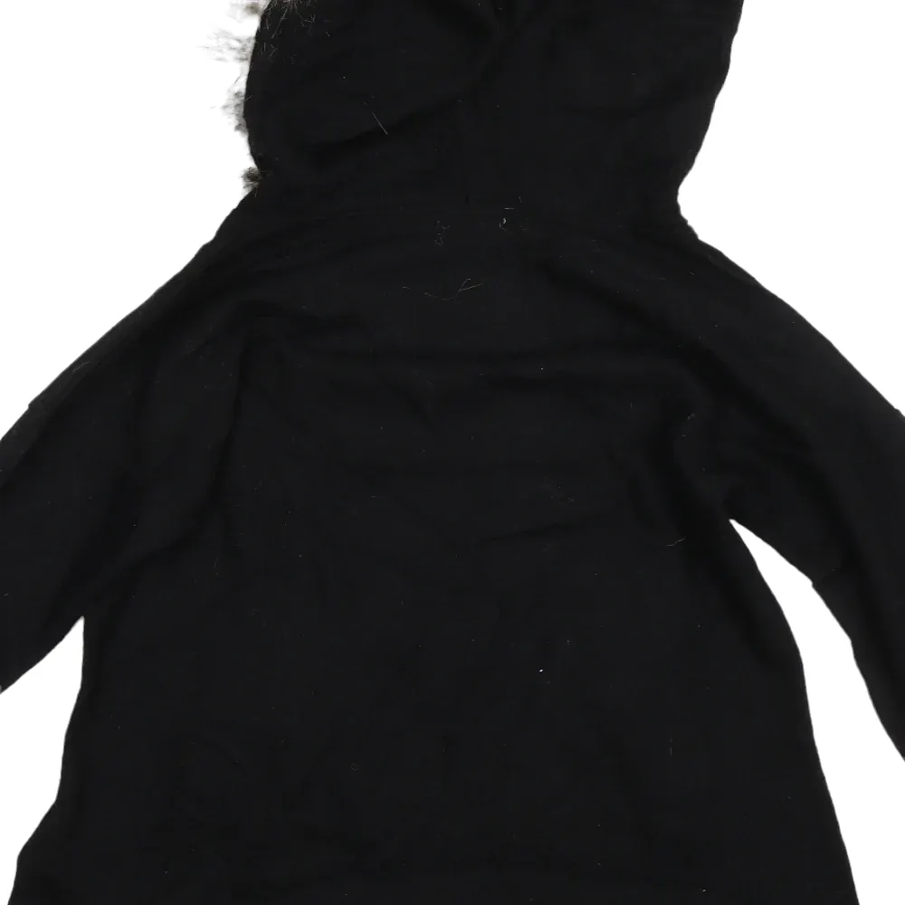 Mayoral Girls Black 50% Wool Faux Fur Hoodie Jumper - Girls 12yrs