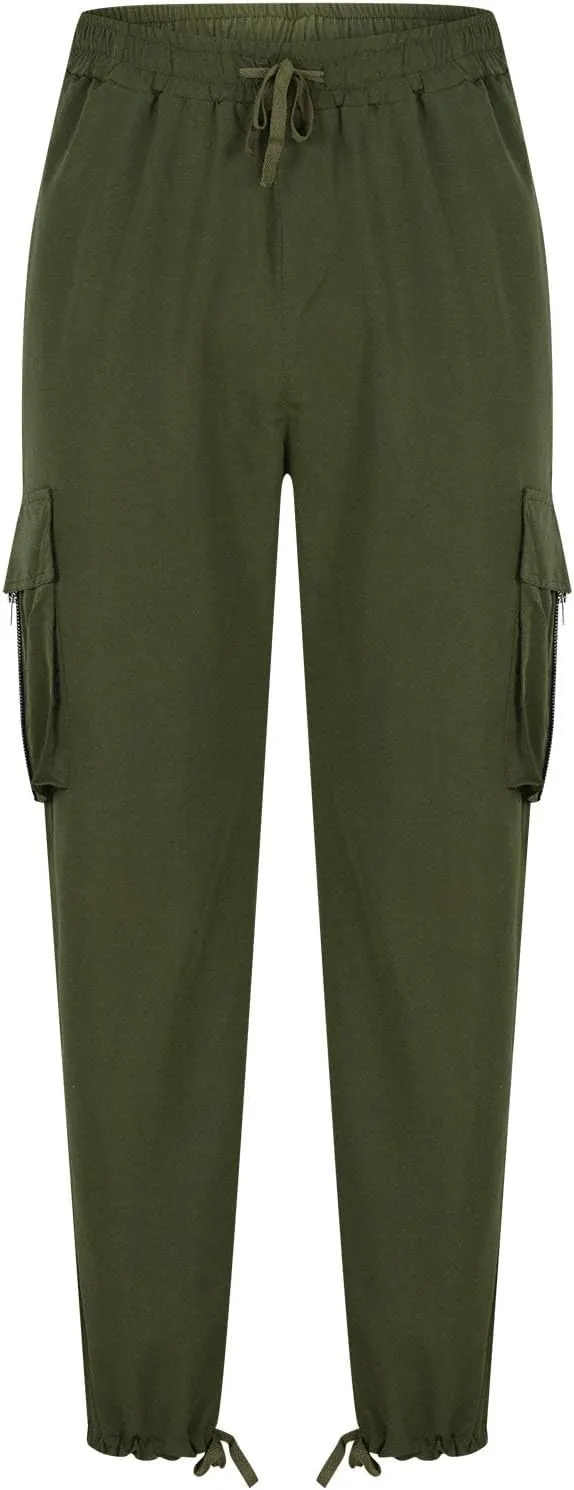 Mens Cargo Pants Casual Joggers Athletic Pants Cotton Loose Straight Sweatpants with Multil Pockets Outdoor Apparel