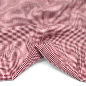 Micro Gingham Yarn Dyed Linen - Berry
