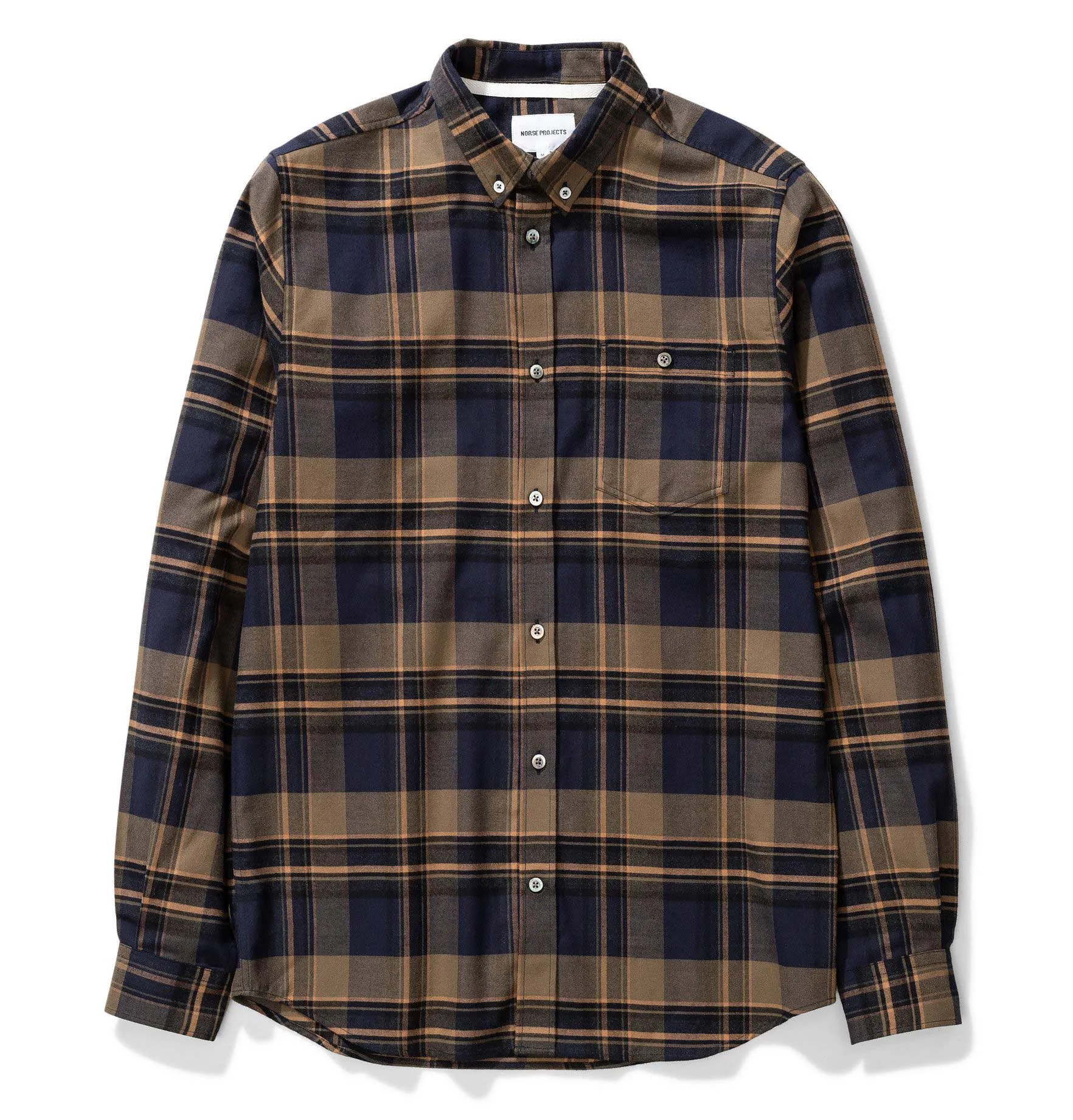 Norse Projects Anton Brushed Flannel Check Shirt – Ivy Green