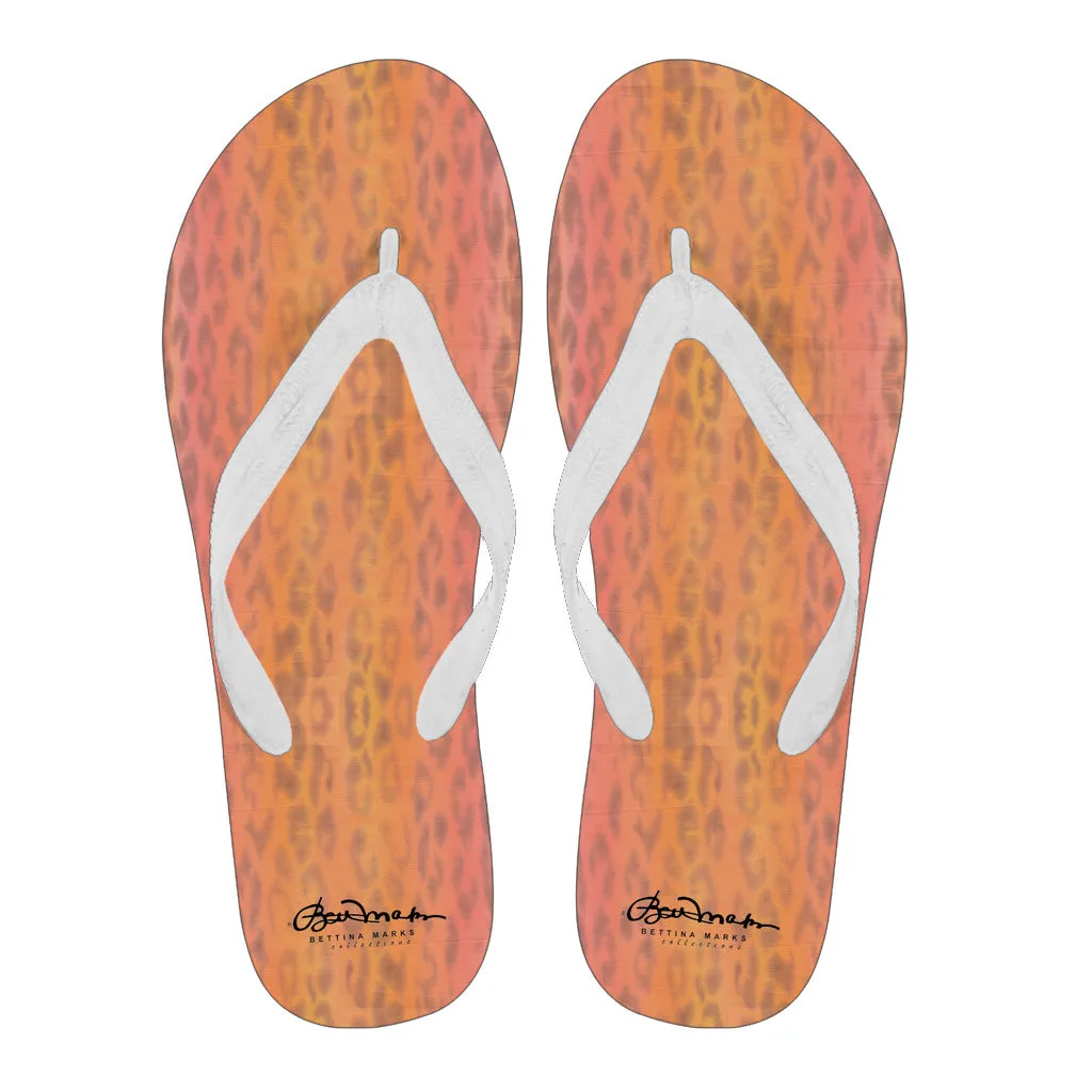 Ombre Leopard Flip Flops