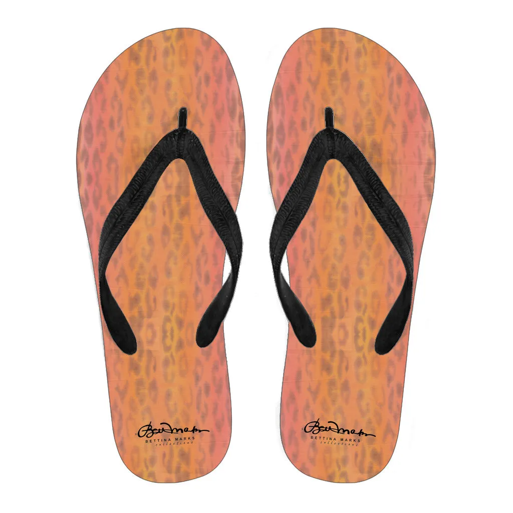 Ombre Leopard Flip Flops