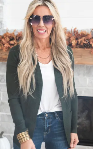 Our Favorite Boyfriend Cardigan - Olive - Final Sale