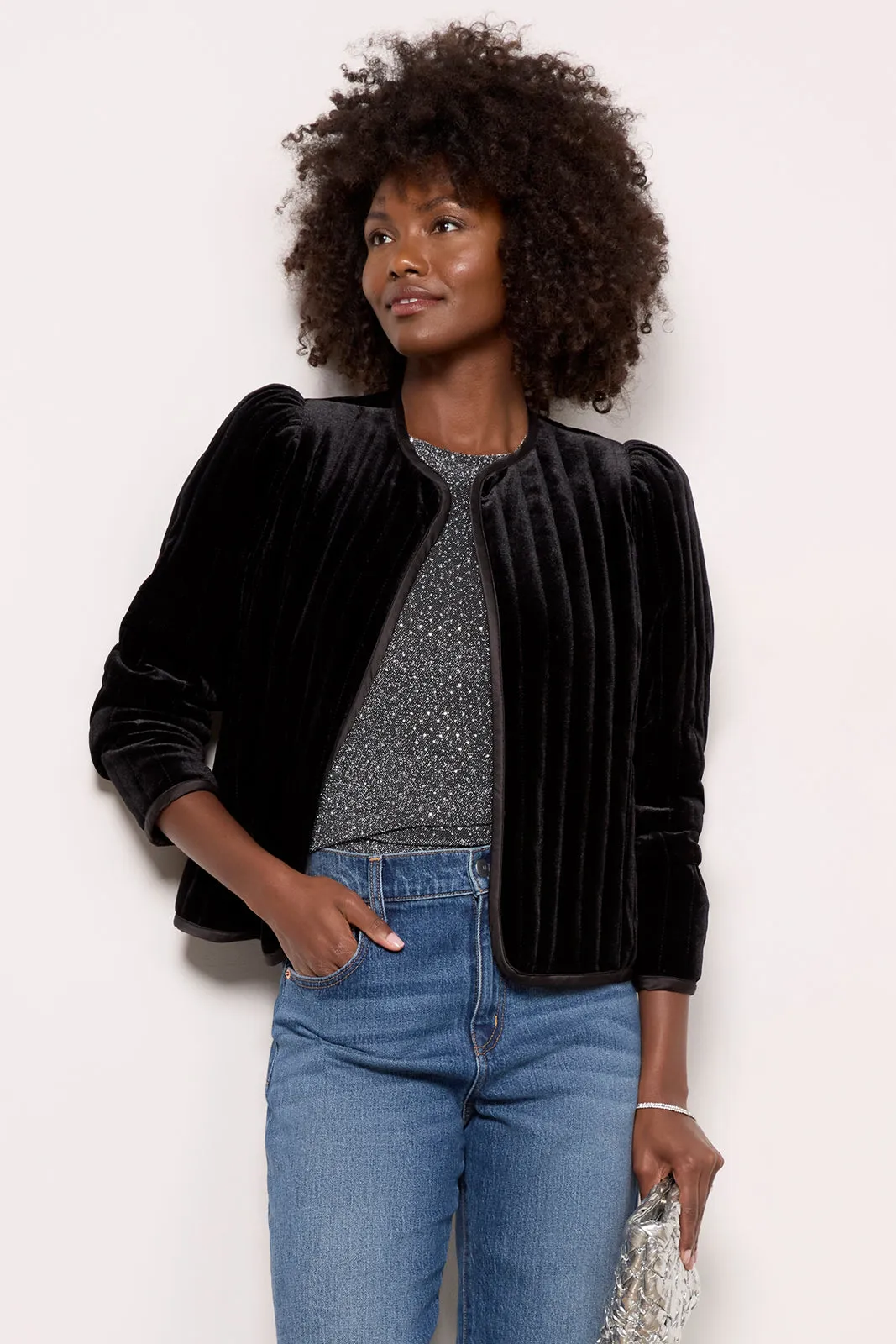 Quilted Velvet Jacket