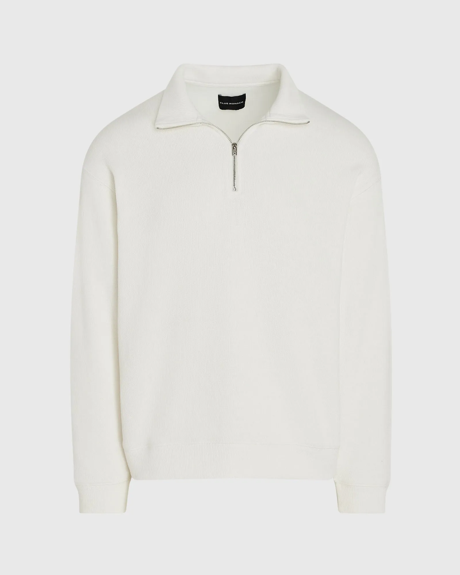 Ribbed Knit Quarter-Zip Sweater