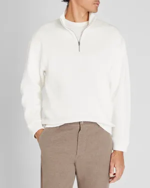 Ribbed Knit Quarter-Zip Sweater