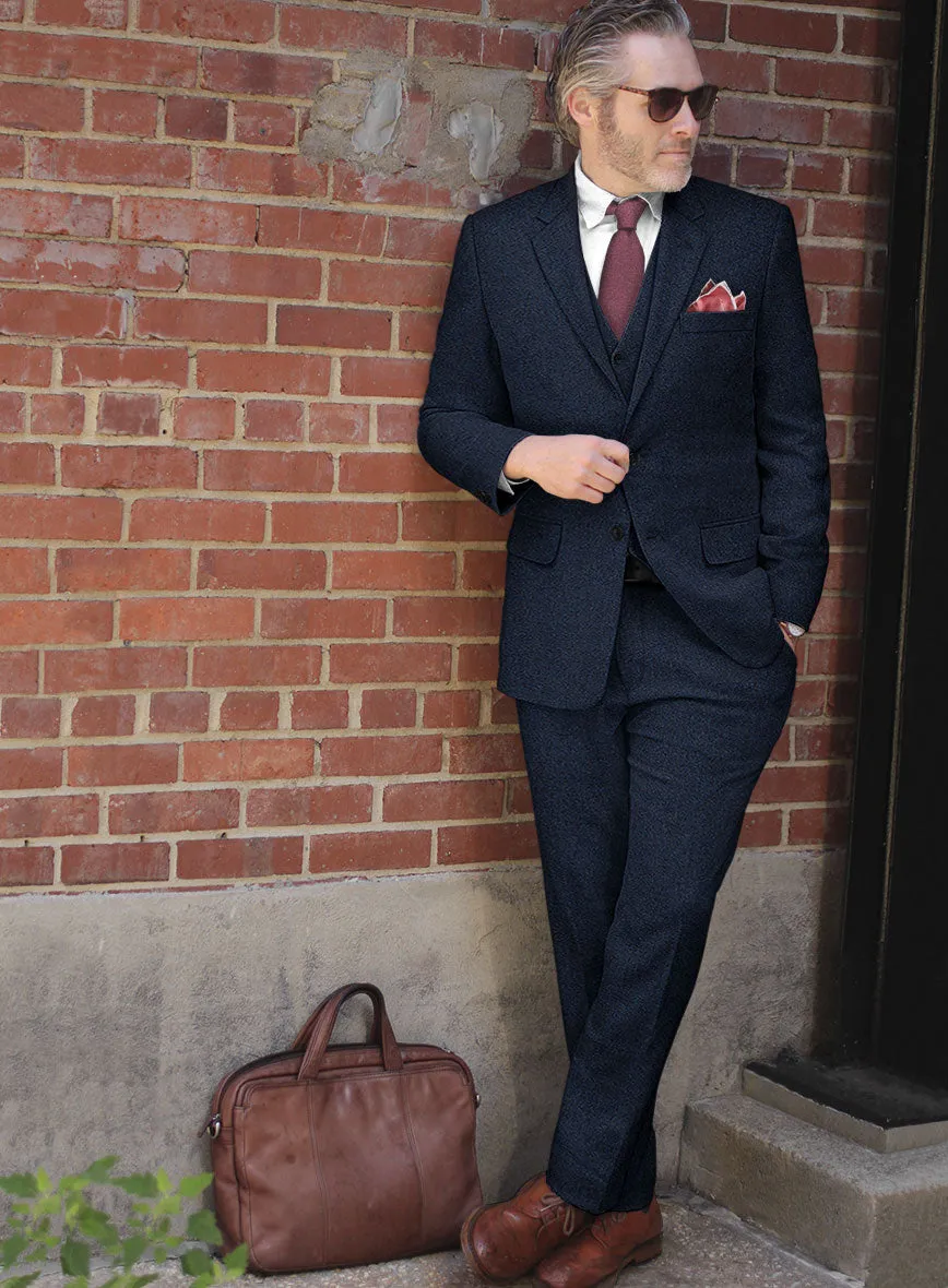 Royal Blue Denim Tweed Suit