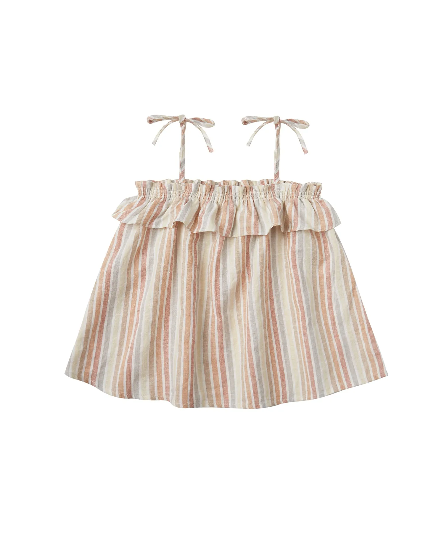 Ruffle Tube Top – Multi Stripe