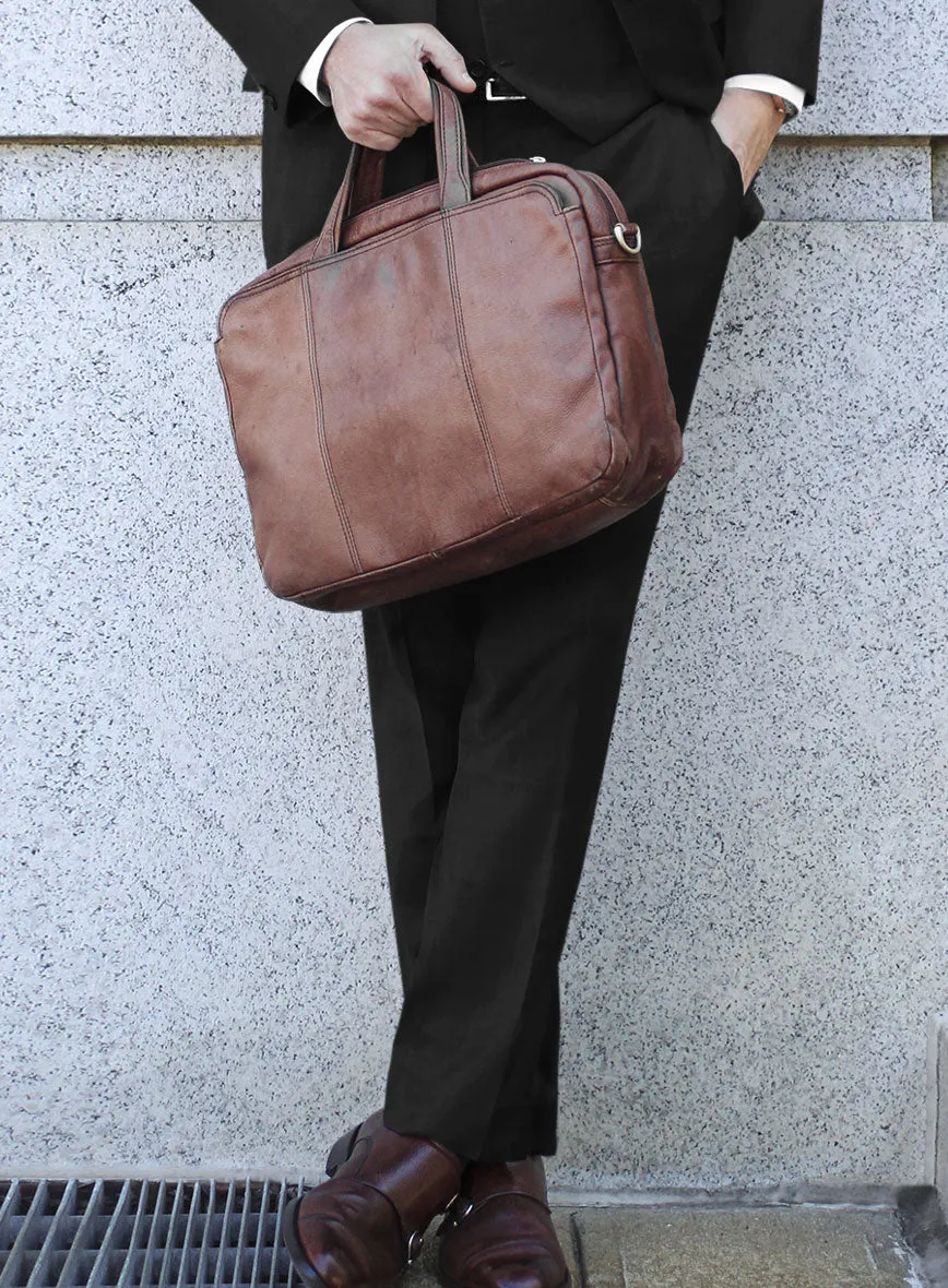 Scabal Cosmopolitan Black Wool Pants
