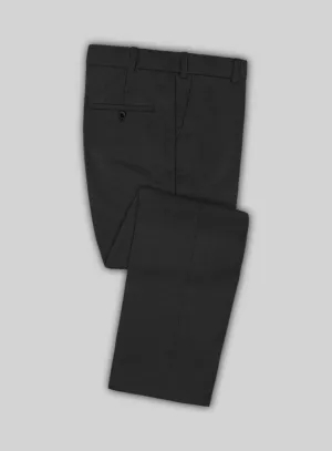 Scabal Cosmopolitan Black Wool Pants