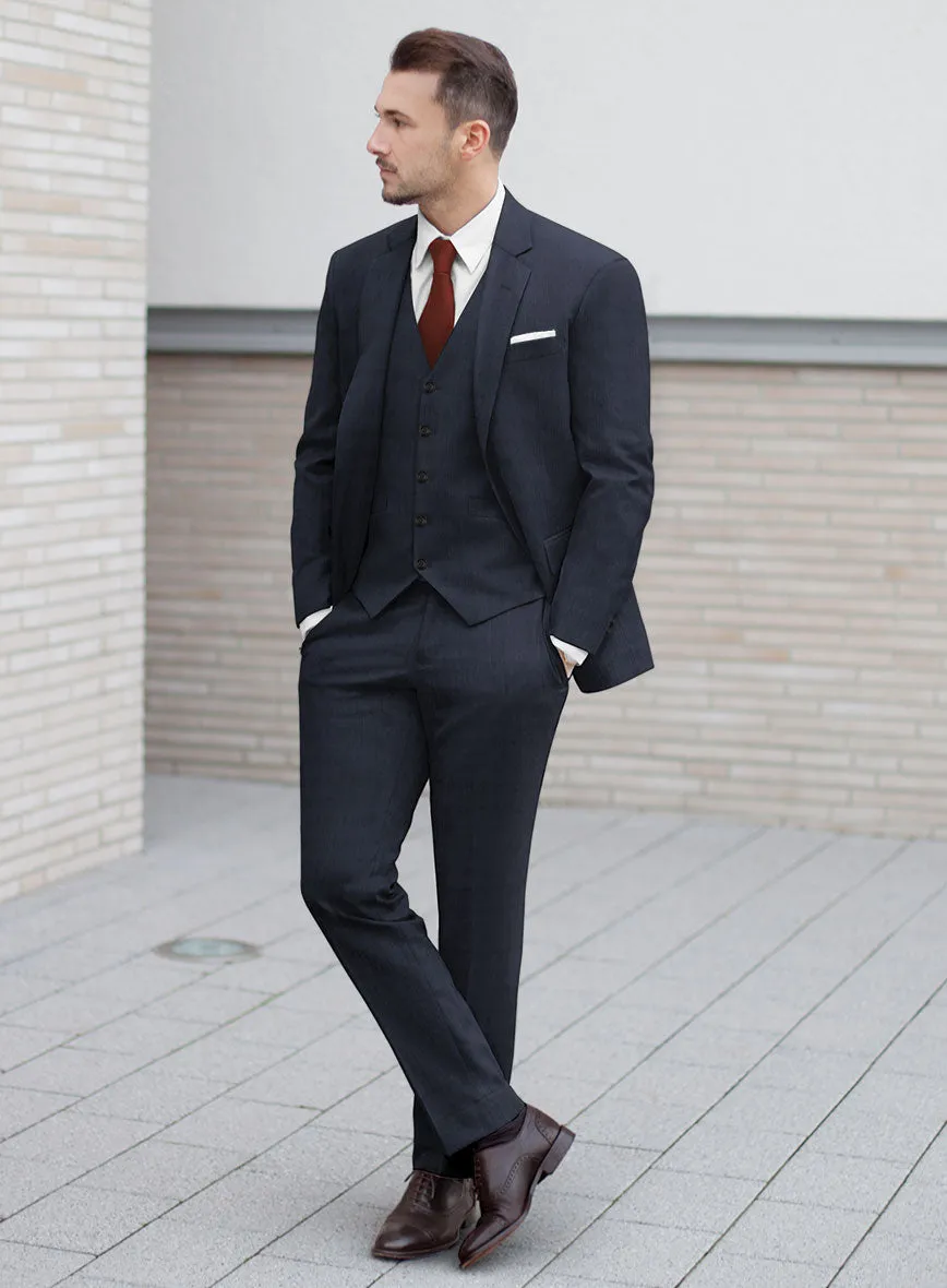 Scabal Cosmopolitan Navy Blue Wool Suit