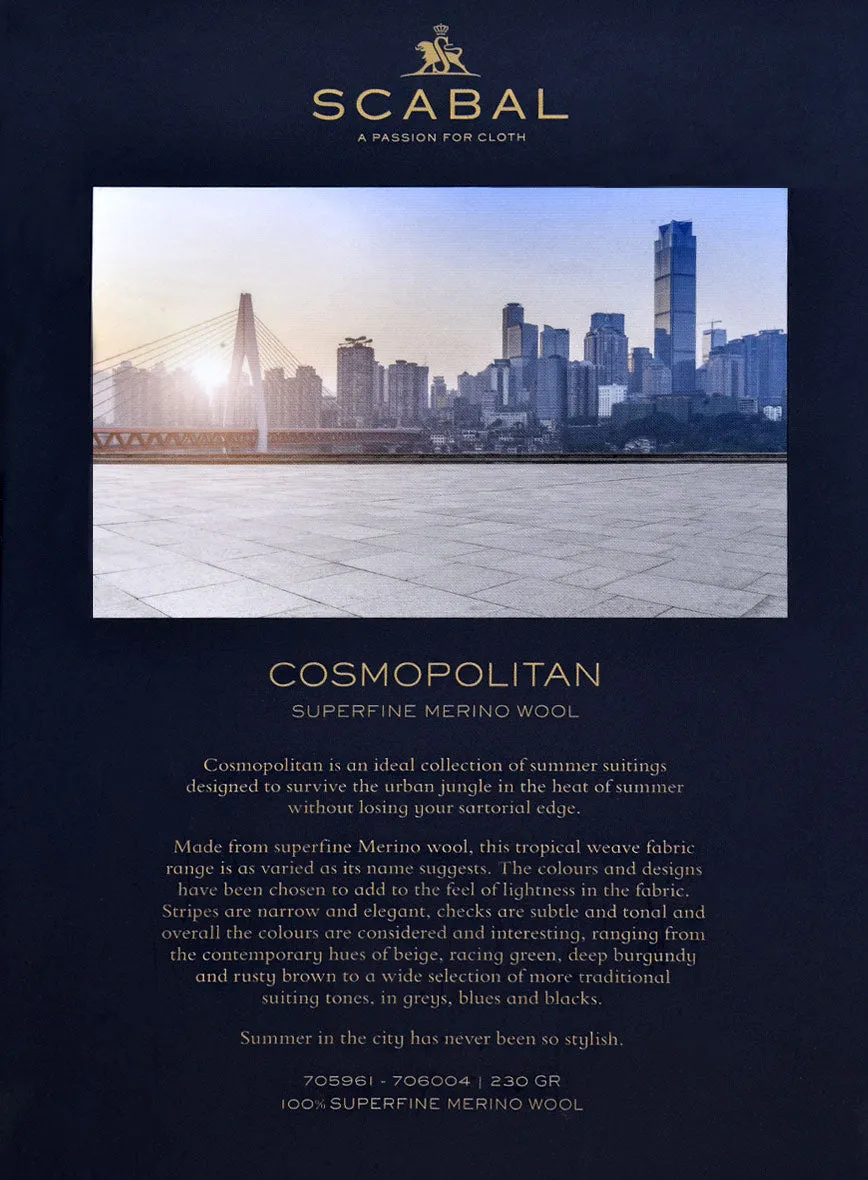 Scabal Cosmopolitan Navy Blue Wool Suit
