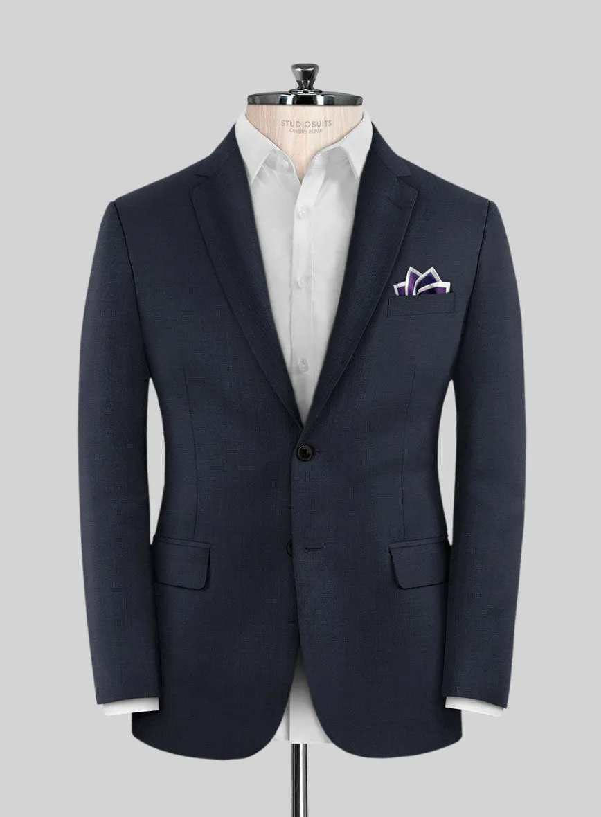 Scabal Cosmopolitan Navy Blue Wool Suit