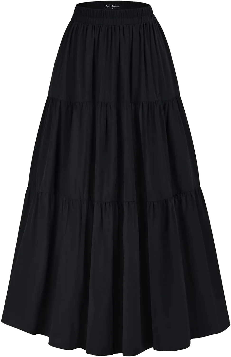Scarlet Darkness Maxi Long Skirts for Women Summer Flowy Renaissance Skirt with Pockets