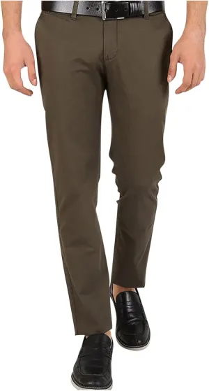Sinzelimin Men's Suit Pants Fashion Solid Button Zipper Closure Slim Fit Comfy Business Casual Trouser Full Length Sweatpant