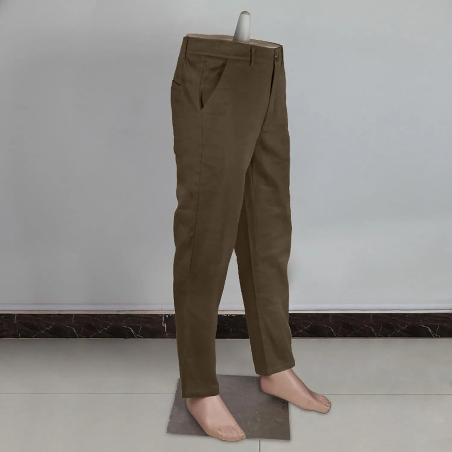 Sinzelimin Men's Suit Pants Fashion Solid Button Zipper Closure Slim Fit Comfy Business Casual Trouser Full Length Sweatpant