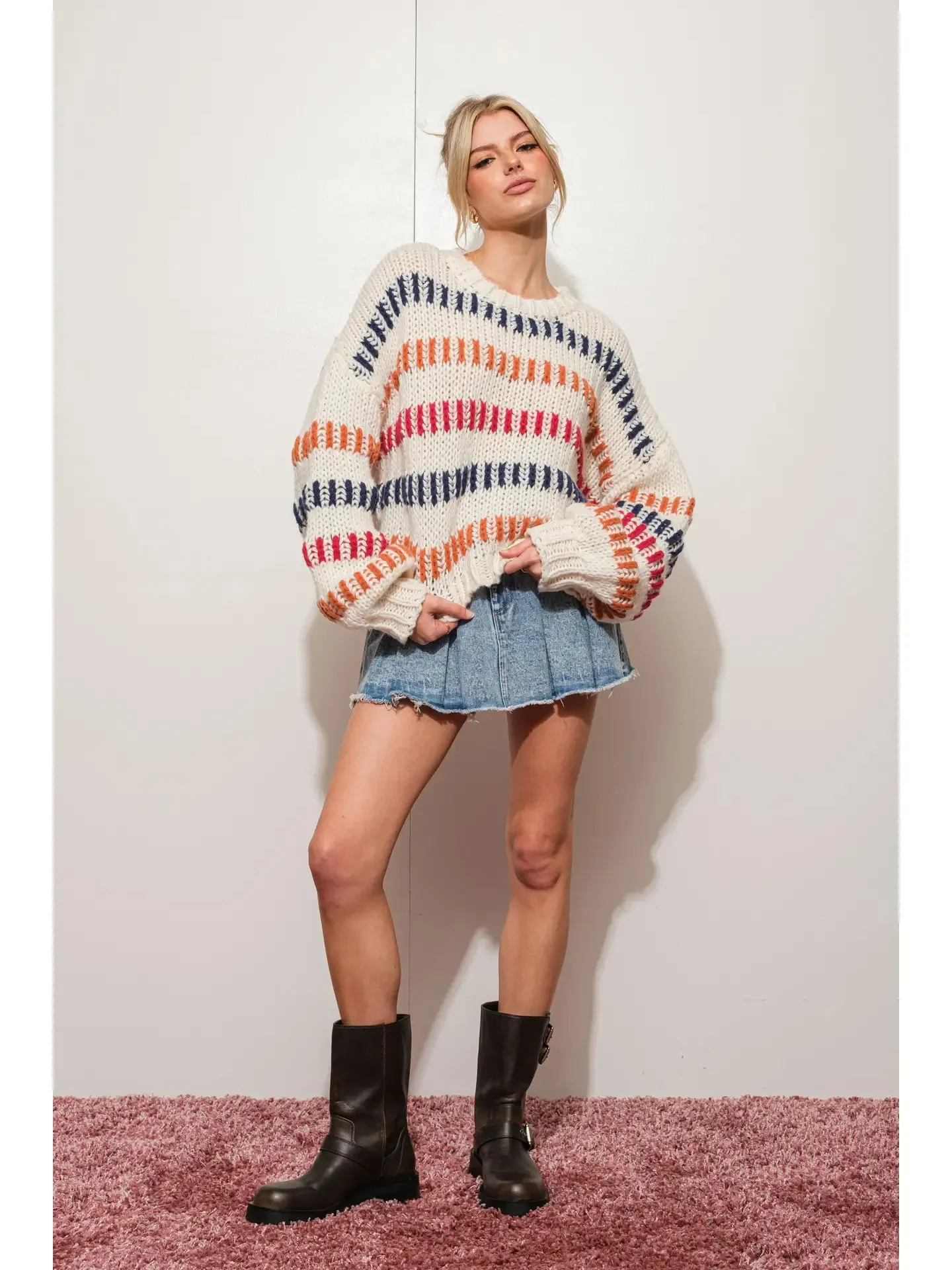 Sofie Stripped Knit Sweater