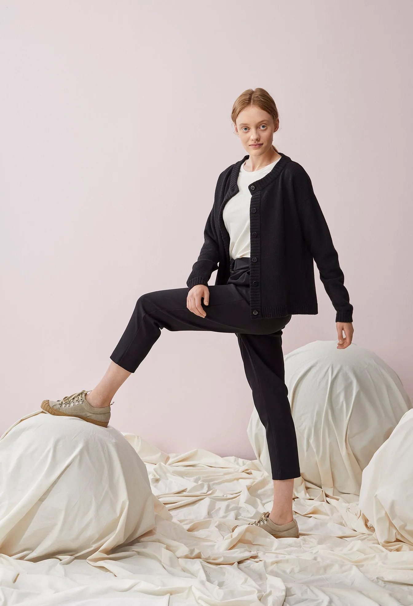 Soft Wool Cardigan Black