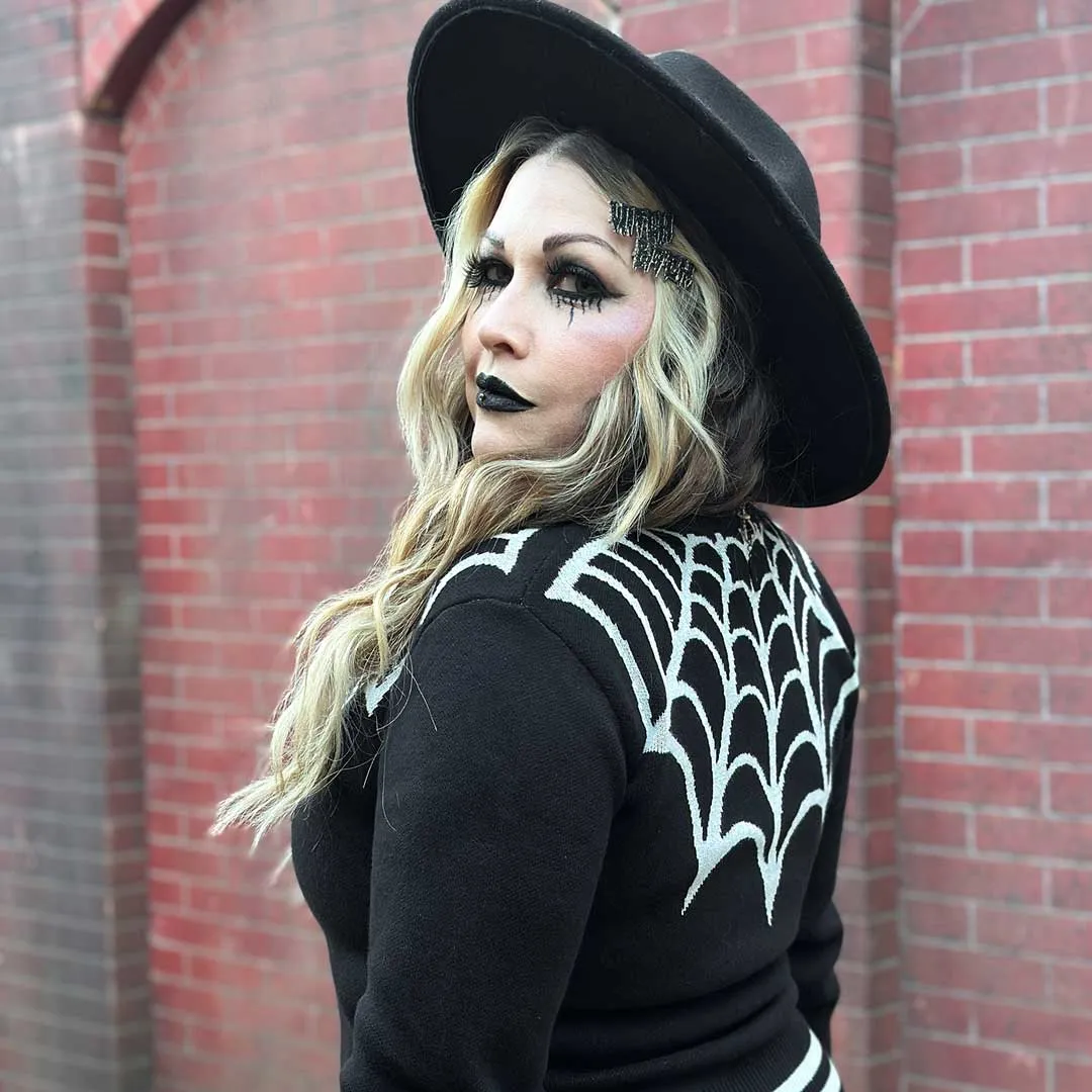 Spiderweb White Cardigan