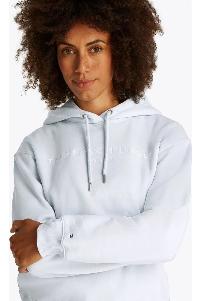 SS25 TH Modern Crop Logo Hoodie