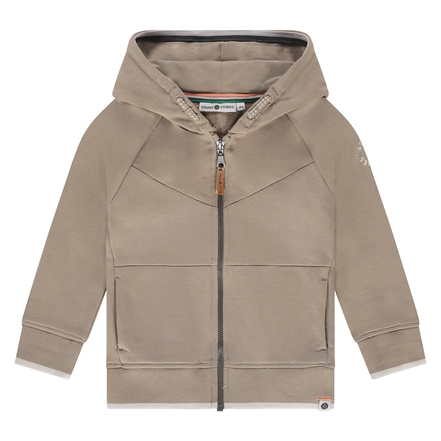 Stains&Stories - Boys - Sweat cardigan - Camel