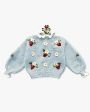 Strawberries Pullover | Blue