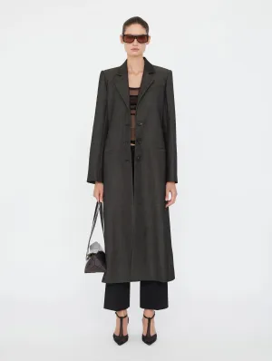 Talus Twill Coat in Speckled Black