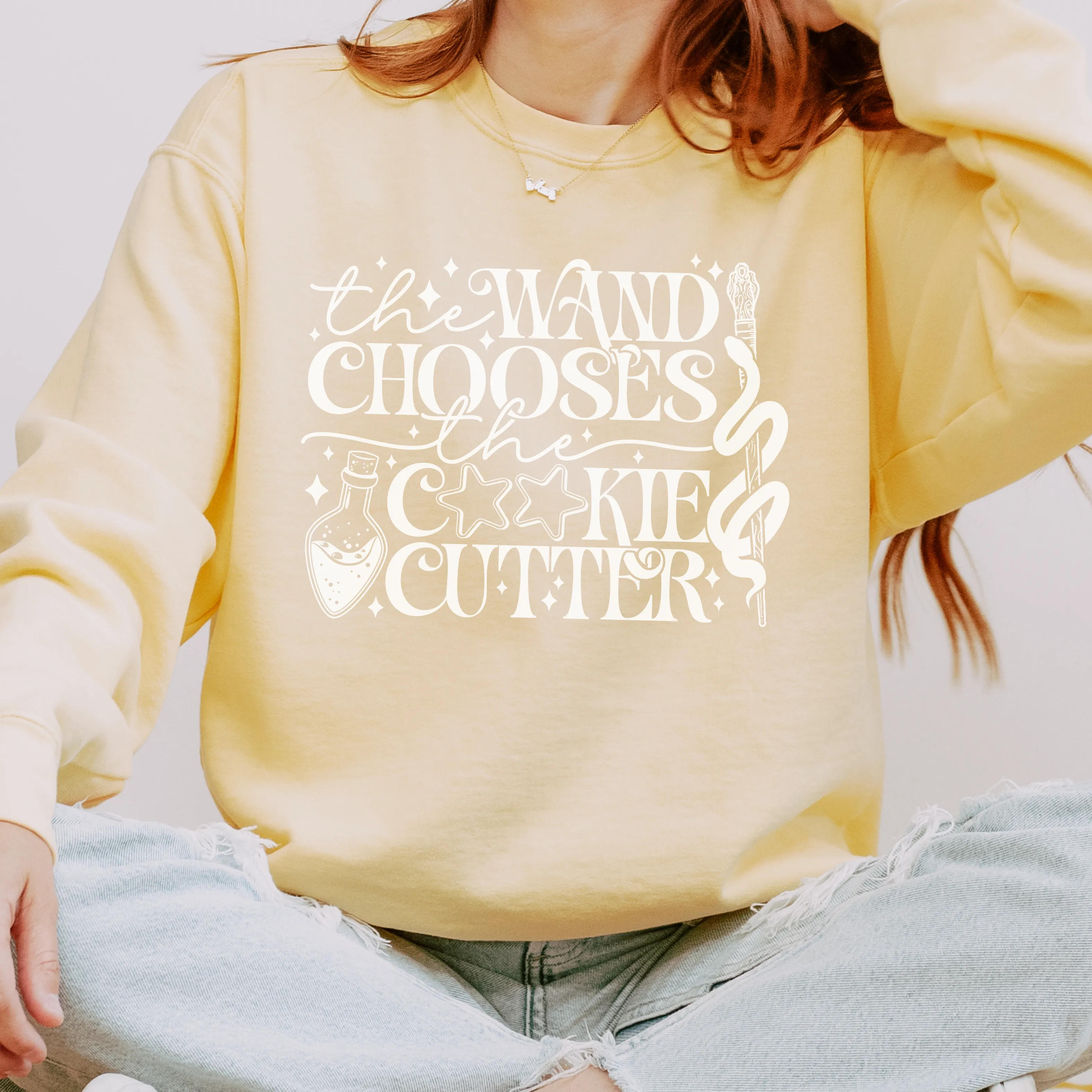 The Wand Chooses [White Design] - Sweatshirt
