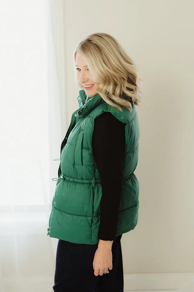 Toggle Waist Puffer Vest