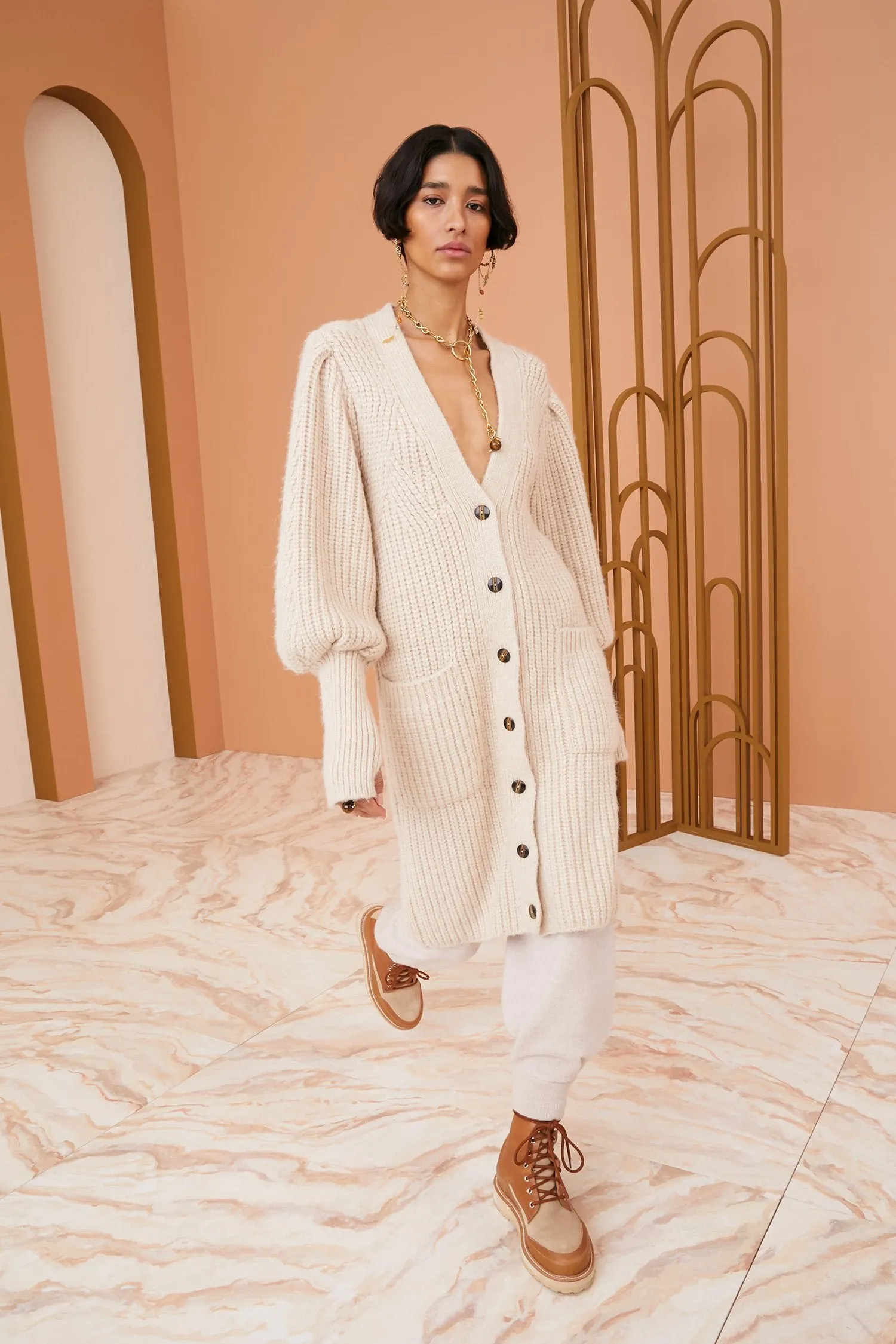 Ulla Johnson - Aidan Cardigan in Limestone