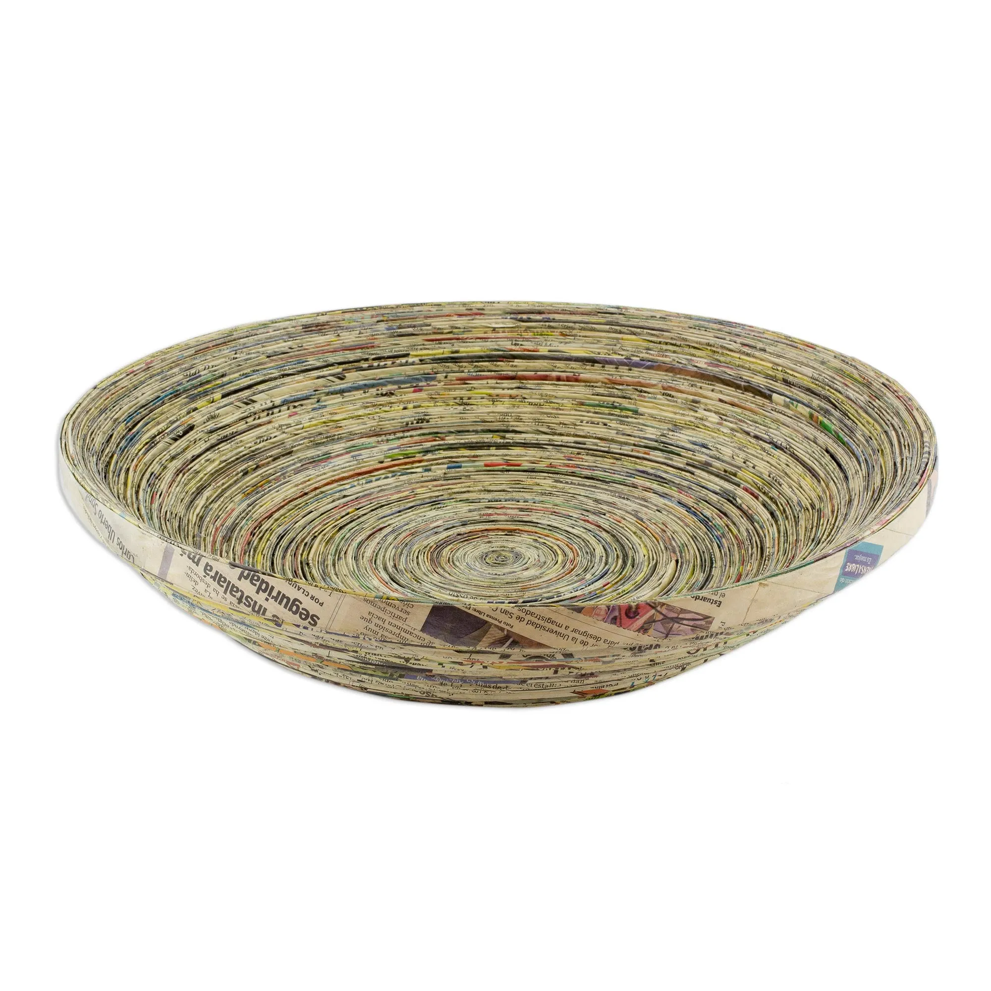Unique Modern Paper Recycled Bowl Centerpiece - Endless Story | NOVICA