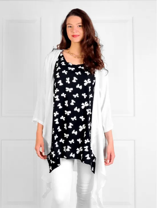 White Flowy Kimono Small/medium