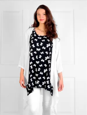 White Flowy Kimono Small/medium