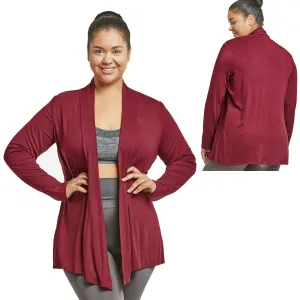 Womens Cardigan Long Sleeve Solid Open Front Sweater USA 3XL Jacket Outwear Tops