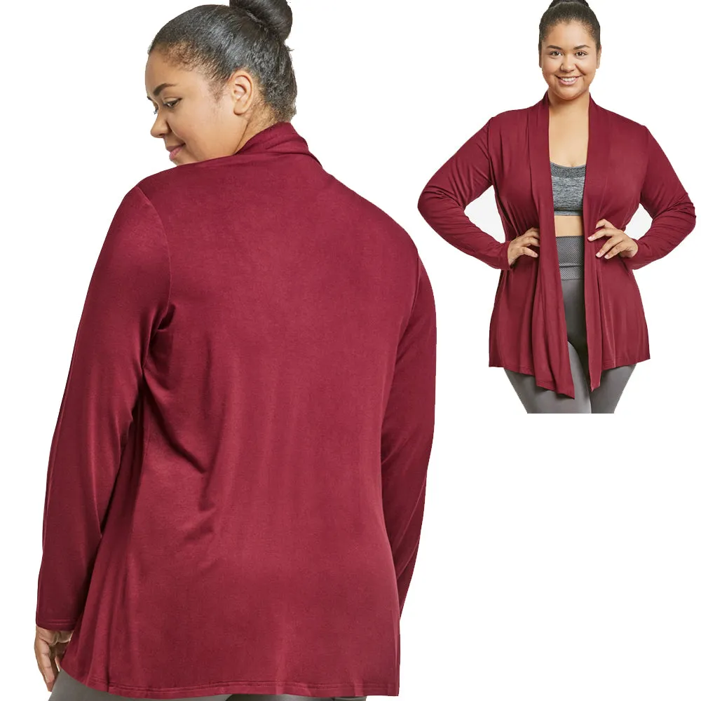 Womens Cardigan Long Sleeve Solid Open Front Sweater USA 3XL Jacket Outwear Tops