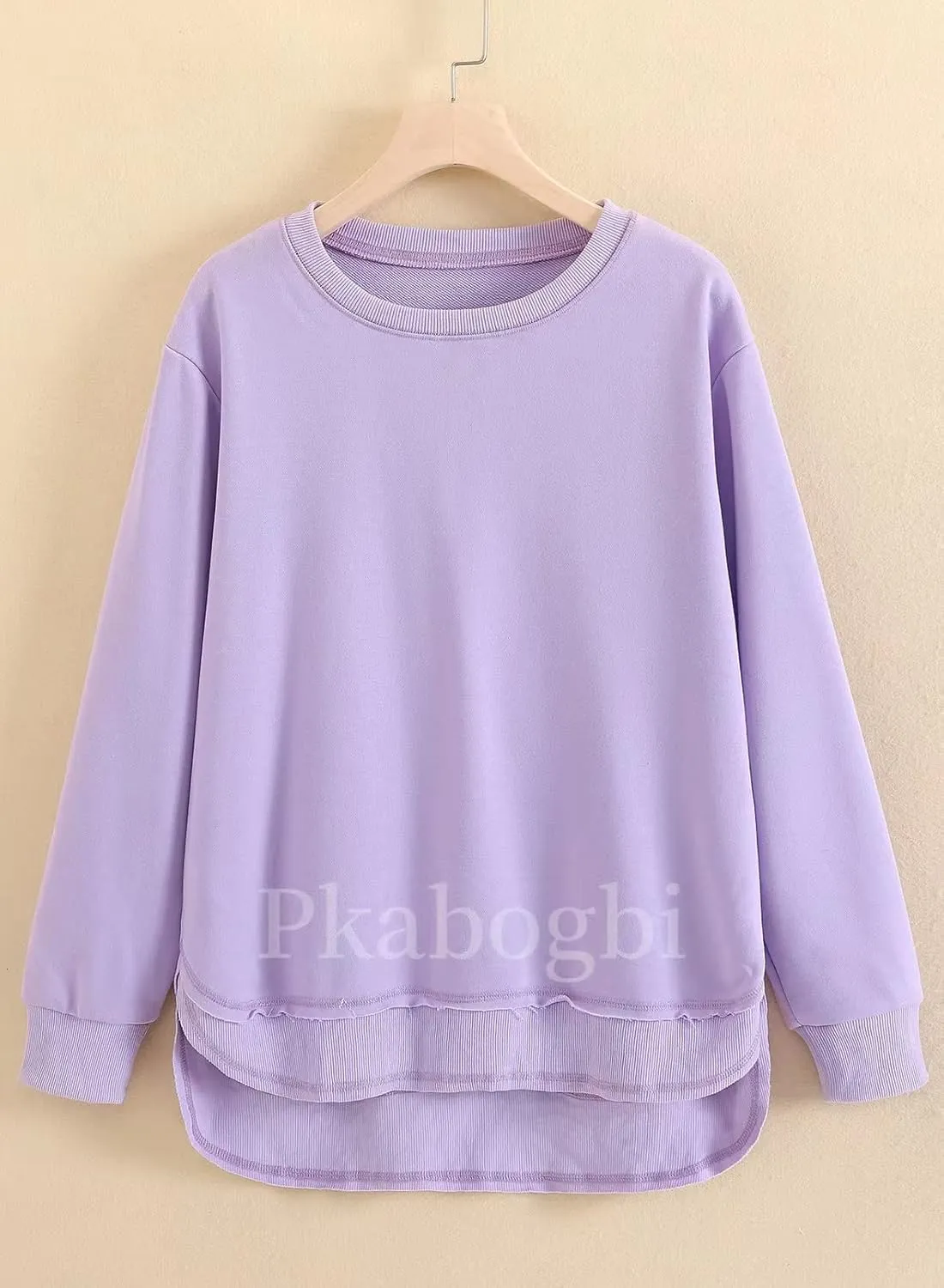 Women's Casual Long Sleeve Crewneck Sweatshirt Loose Flowy Lightweight Pullover Sweatshirts Tops