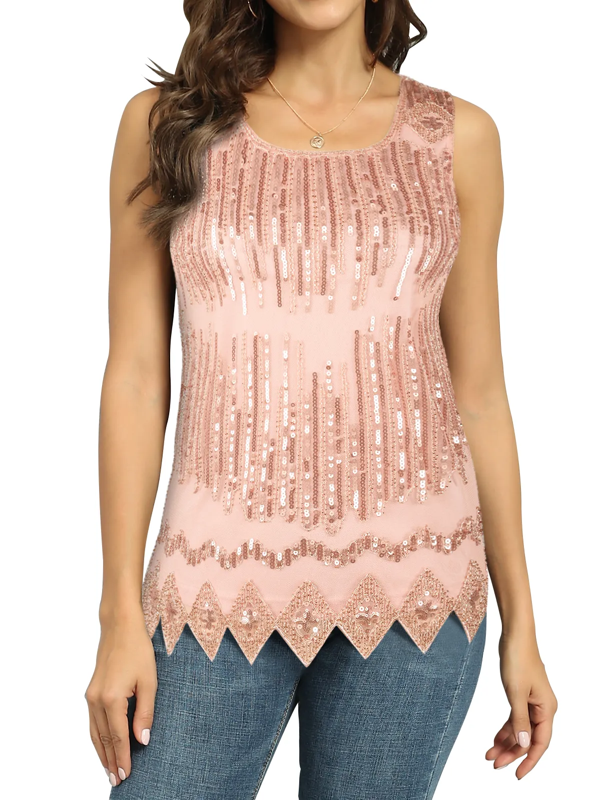 Women's Flowy Sequin Cocktail Party Tops