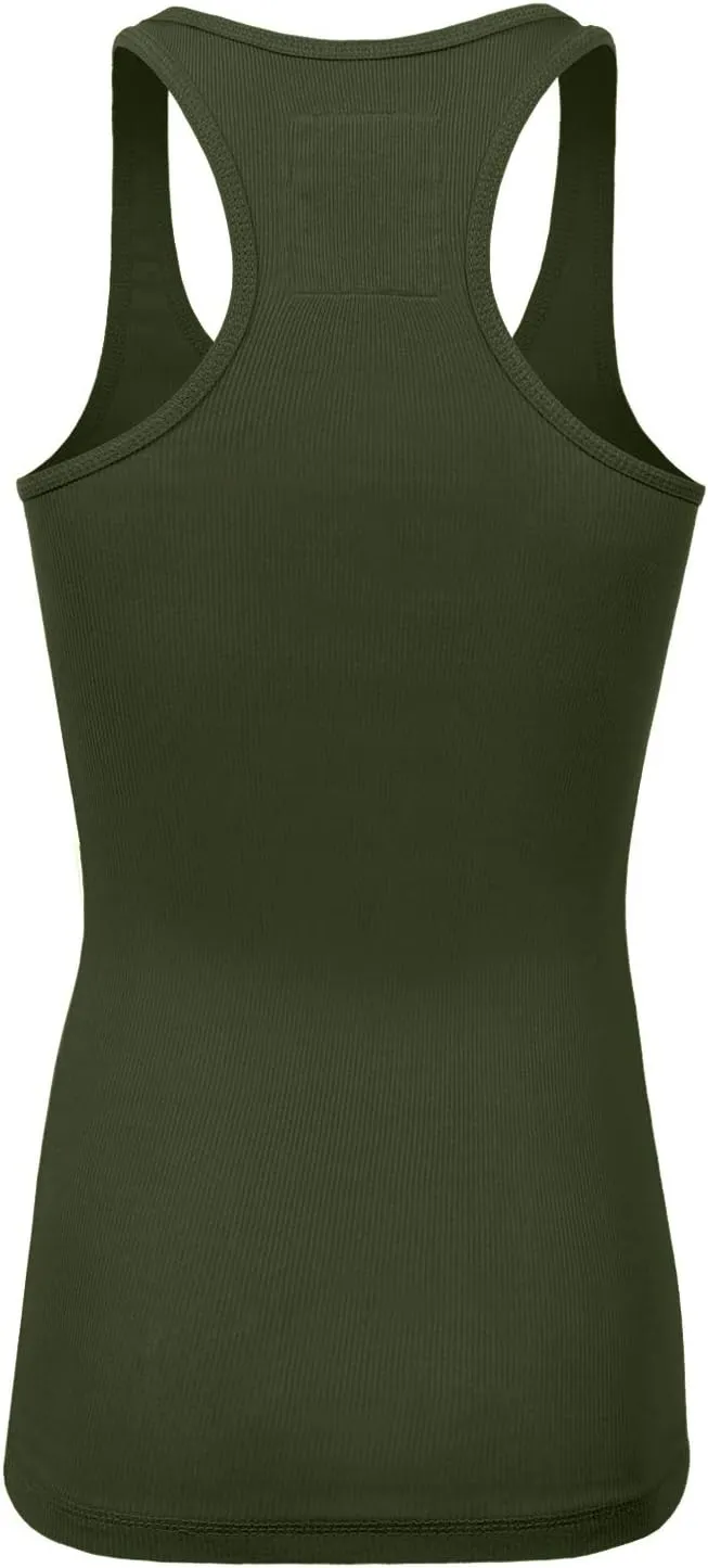 Women's Racerback Tank Top Layering Ribbed Basic Undershirt (S-3X)
