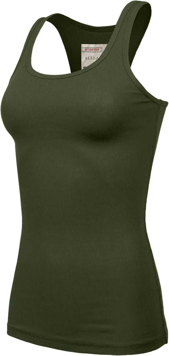 Women's Racerback Tank Top Layering Ribbed Basic Undershirt (S-3X)
