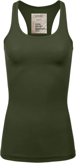 Women's Racerback Tank Top Layering Ribbed Basic Undershirt (S-3X)